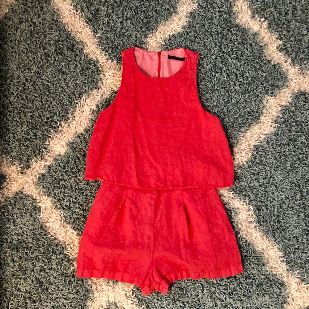 Sleeveless summer romper.